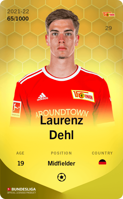 Laurenz Dehl 2021-22 • Limited 65/1000