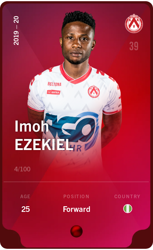 Sorare - Sorare Official - Imoh Ezekiel 2019-20 • Rare 4/100 - NFT # 111430818088444286847004971446434933738275707499788487441711590780203043400299