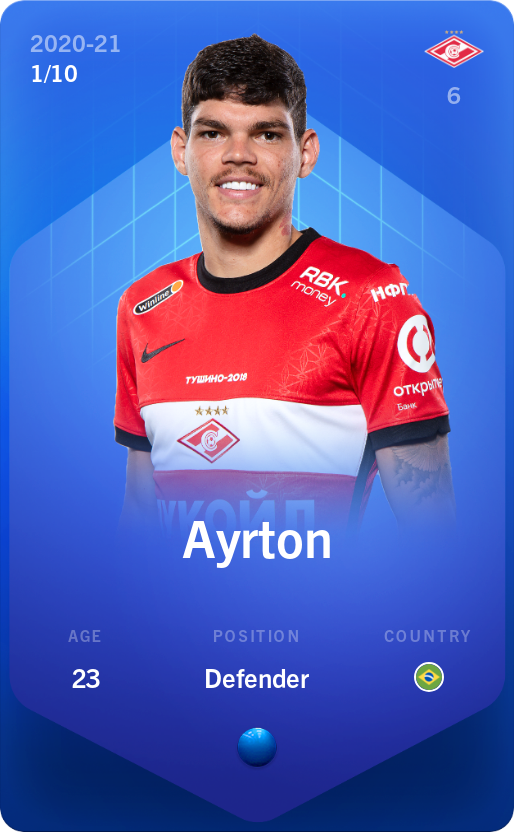 Sorare - Sorare Official - Ayrton 2020-21 • Super Rare 1/10 - NFT # 13473257610269038907143003519912409045579439635894560363207094854209224258864