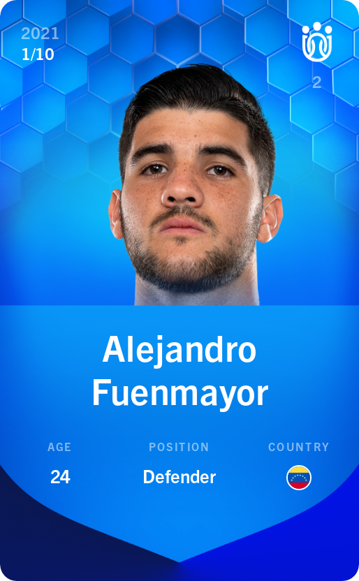 Sorare - Sorare Official - Alejandro Fuenmayor 2021-22 • Super Rare 1/10 - NFT # 9033138818382570747159257333725139905595721691533041691360288467637807619779