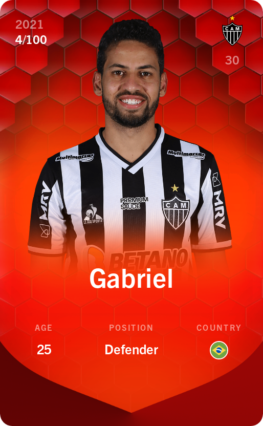 Sorare - Sorare Official - Gabriel 2021-22 • Rare 4/100 - NFT # 73277617756859954300847808999334177447033755563471274022397034728687949420654