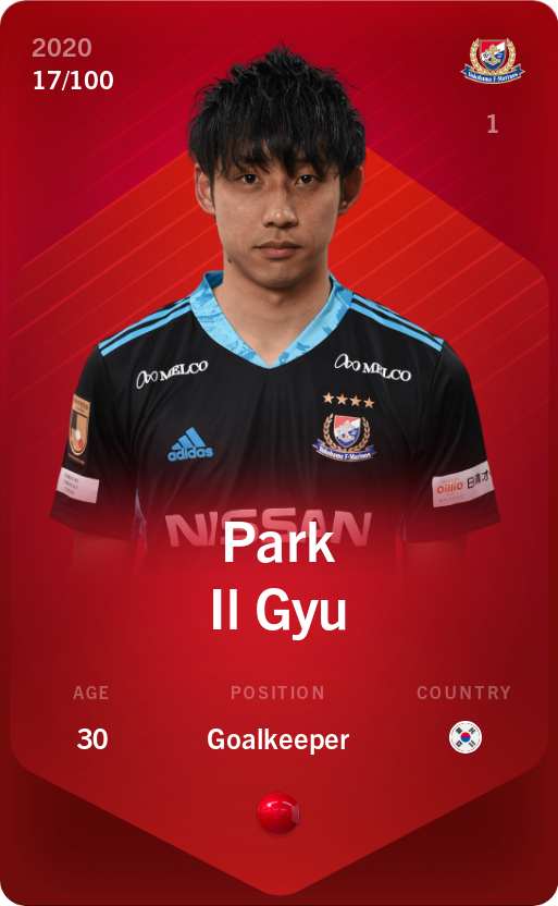 Sorare - Sorare Official - Park Il Gyu 2020-21 • Rare 17/100 - NFT # 69604425182769026299343692345620815452653577992901408726939934180818641489769