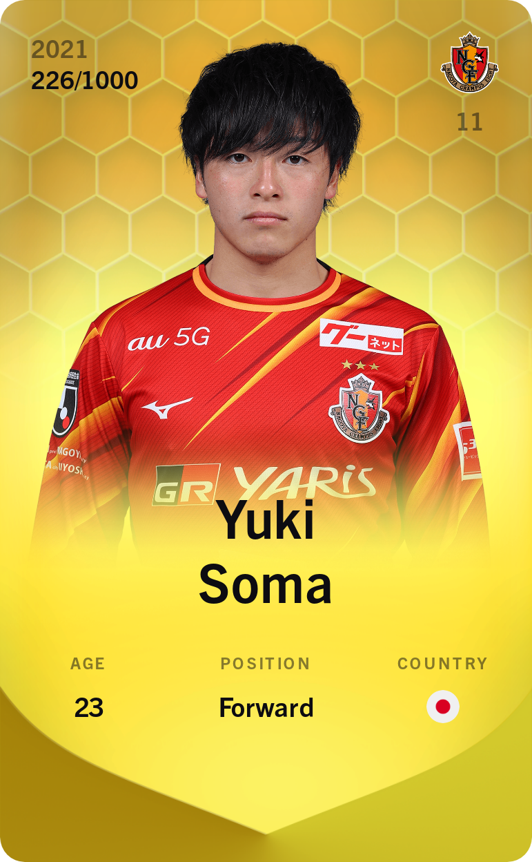 Sorare - Sorare Official - Yuki Soma 2021-22 • Limited 226/1000 - NFT # 52785518959920600435419894294360130235378917877905313456279231658653952955479