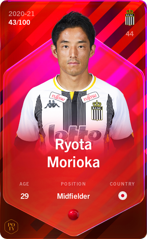 Sorare - Sorare Official - Ryota Morioka 2020-21 • Rare 43/100 - NFT # 3472151303862849762724143174457033705481490389910239884250246445742762254606