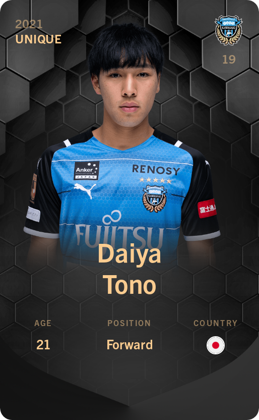 Sorare - Sorare Official - Daiya Tono 2021-22 • Unique - NFT # 3972503620911071388351743990238435719809687181761580567107641273943573444588
