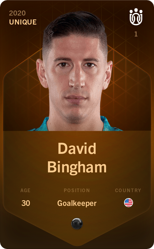 Sorare - Sorare Official - David Bingham 2020-21 • Unique - NFT # 88176519716665531179891910618318885822350772496556825499941633146639013213879