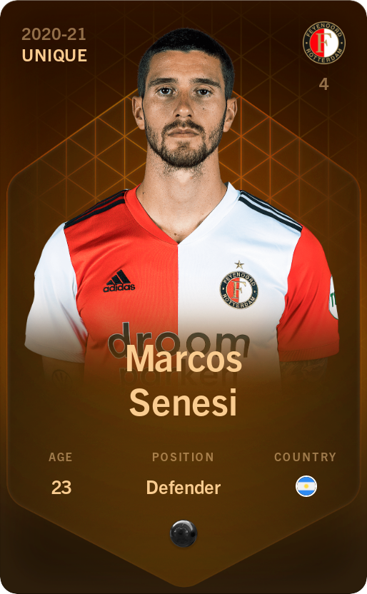 Sorare - Sorare Official - Marcos Senesi 2020-21 • Unique - NFT # 64835947565544600685652090153288541220533840152110917627873523791246186073220