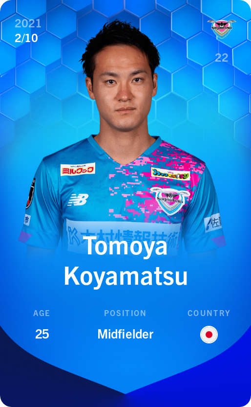 Sorare - Sorare Official - Tomoya Koyamatsu 2021-22 • Super Rare 2/10 - NFT # 108755477392292477306793417423122861976633300083080772352602803037532242300634