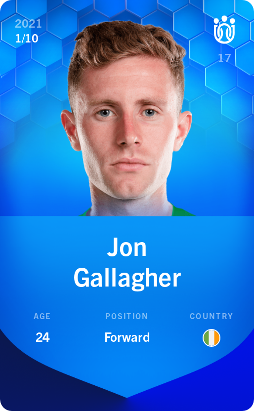 Sorare - Sorare Official - Jon Gallagher 2021-22 • Super Rare 1/10 - NFT # 64865395248887582678177396379280480266611735385811925960905232449809298513385