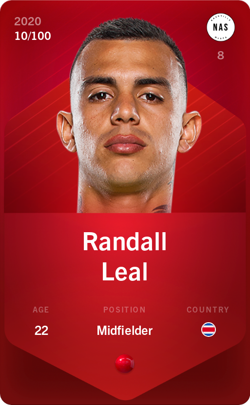 Sorare - Sorare Official - Randall Leal 2020-21 • Rare 10/100 - NFT # 83201068696565331867110577086789544705699417220046699980534733516043176919880
