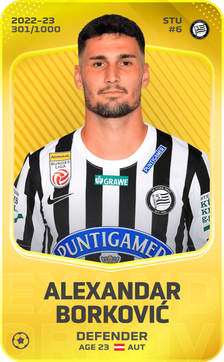 Alexandar Borković 2022-23 • Limited 301/1000