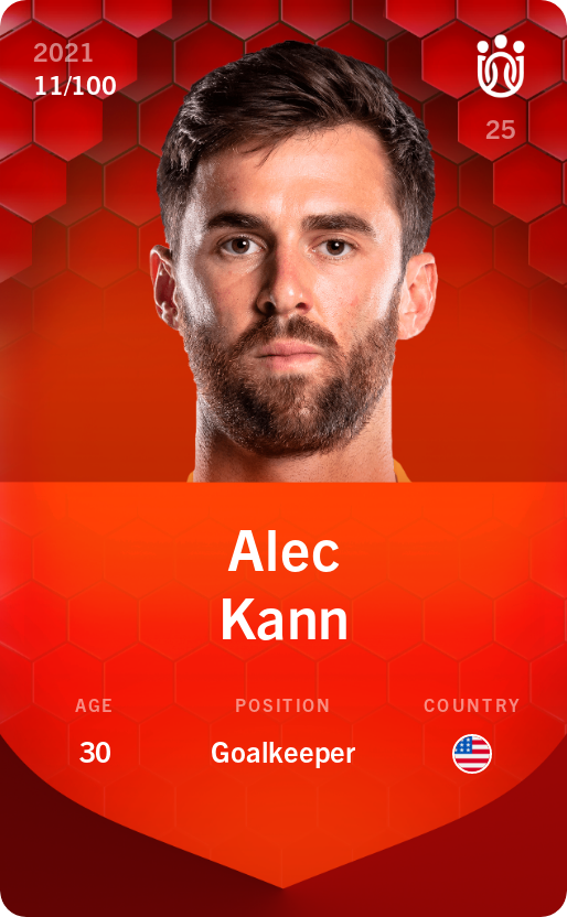 Sorare - Sorare Official - Alec Kann 2021-22 • Rare 11/100 - NFT # 54791738615582587414326484733184232122627502758141874319892340512971731498676