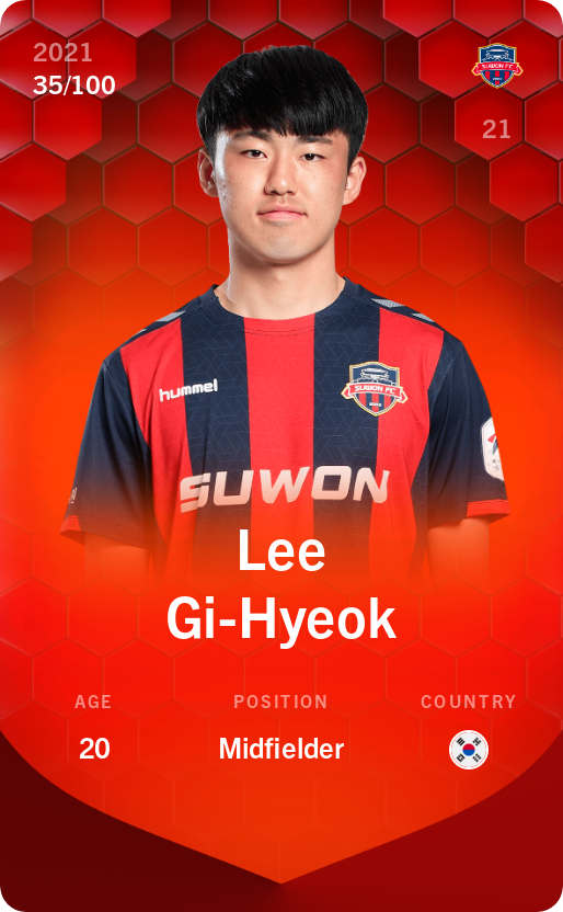 Sorare - Sorare Official - Lee Gi-Hyeok 2021-22 • Rare 35/100 - NFT # 5529009795725847421129244938113799361791372353268740638459368036532838552790