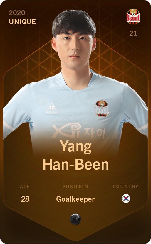 Sorare - Sorare Official - Yang Han-Been 2020-21 • Unique - NFT # 53018926533865202025438110807960909577499200146652792079299059928321703498553