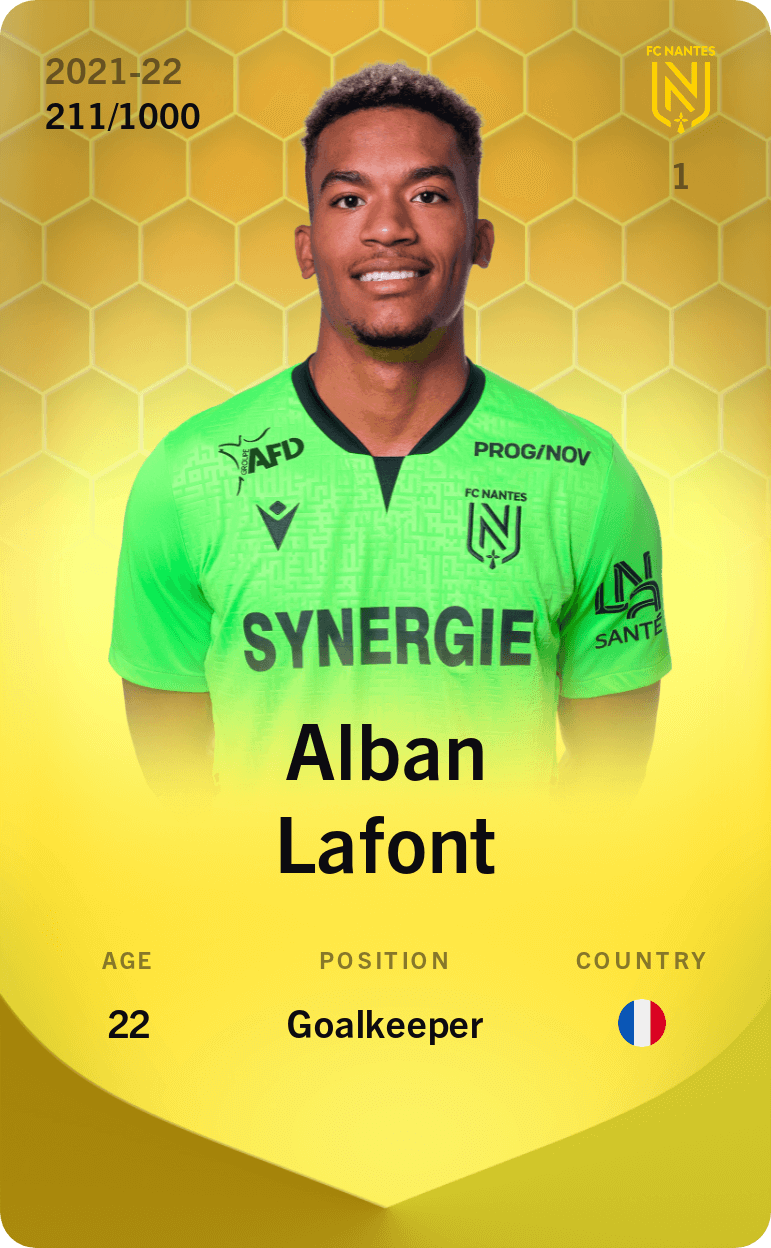 Alban Lafont 2021-22 • Limited 211/1000