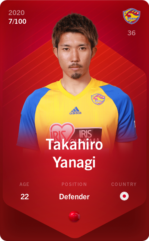 Sorare - Sorare Official - Takahiro Yanagi 2020-21 • Rare 7/100 - NFT # 8088228824645455576177478884388639484538077108399038096314072497014410425876