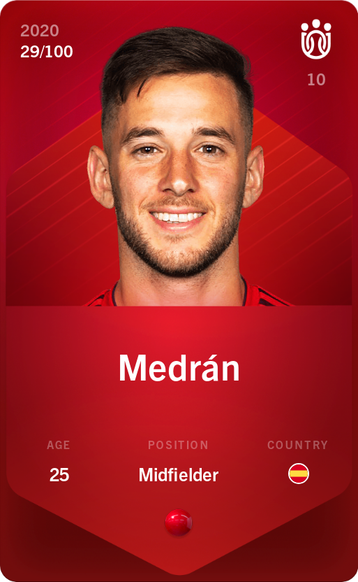 Sorare - Sorare Official - Medrán 2020-21 • Rare 29/100 - NFT # 42859305554737648046777530905764482997580721687427944148929544121259004731627