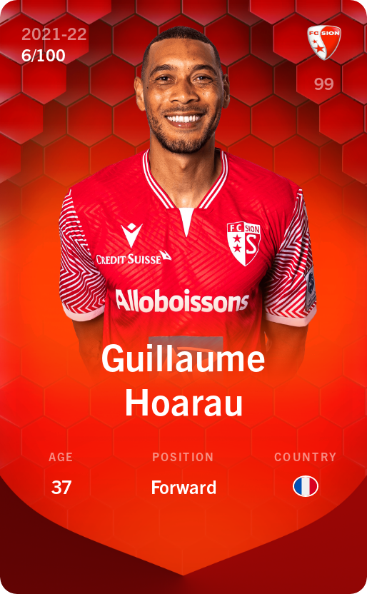Sorare - Sorare Official - Guillaume Hoarau 2021-22 • Rare 6/100 - NFT # 7020827361614243069347254900025235050912226743782392414450935438702093812141