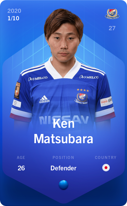 Sorare - Sorare Official - Ken Matsubara 2020-21 • Super Rare 1/10 - NFT # 68432129834532122907291674749893067698273482827807074183008616943025027893624