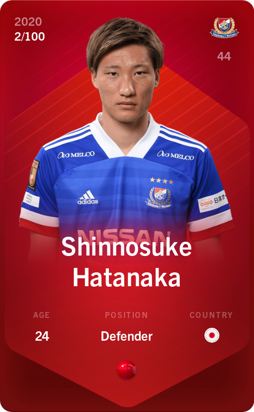 Sorare - Sorare Official - Shinnosuke Hatanaka 2020-21 • Rare 2/100 - NFT # 40732812671911696932497766518126098975128702441505691960783231403849350885771