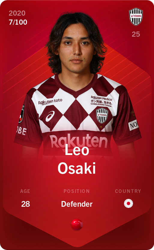 Sorare - Sorare Official - Leo Osaki 2020-21 • Rare 7/100 - NFT # 78784541952566171235881840963517660166951074523390647855313993568961738706002