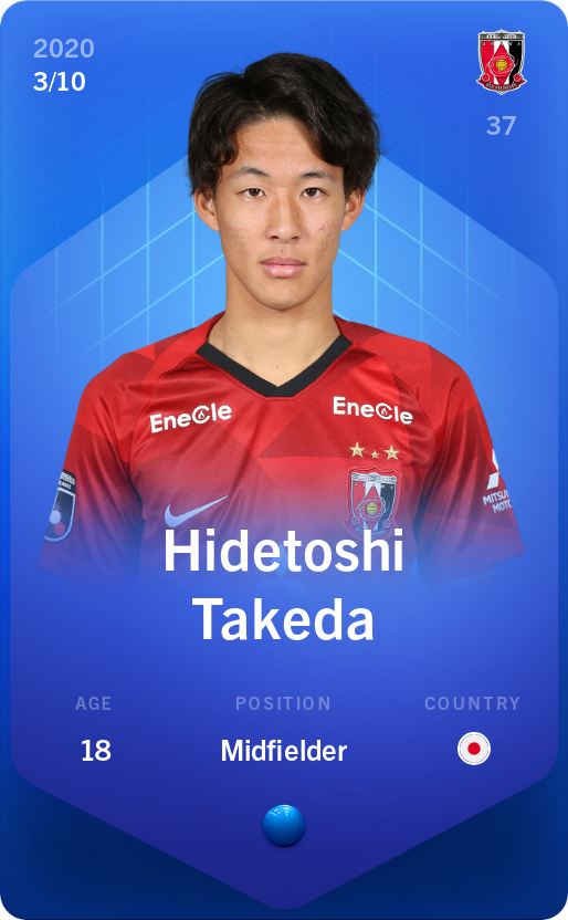 Sorare - Sorare Official - Hidetoshi Takeda 2020-21 • Super Rare 3/10 - NFT # 22017076576621383572460718770267488396318958994867211445534212021351363330785