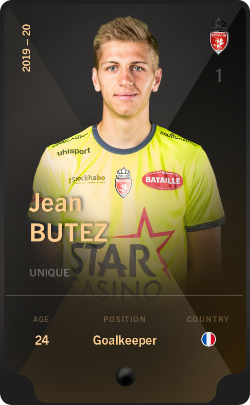 Sorare - Sorare Official - Jean Butez 2019-20 • Unique - NFT # 92272018027006947357817909827557600248894918174066299478846476042189630790649