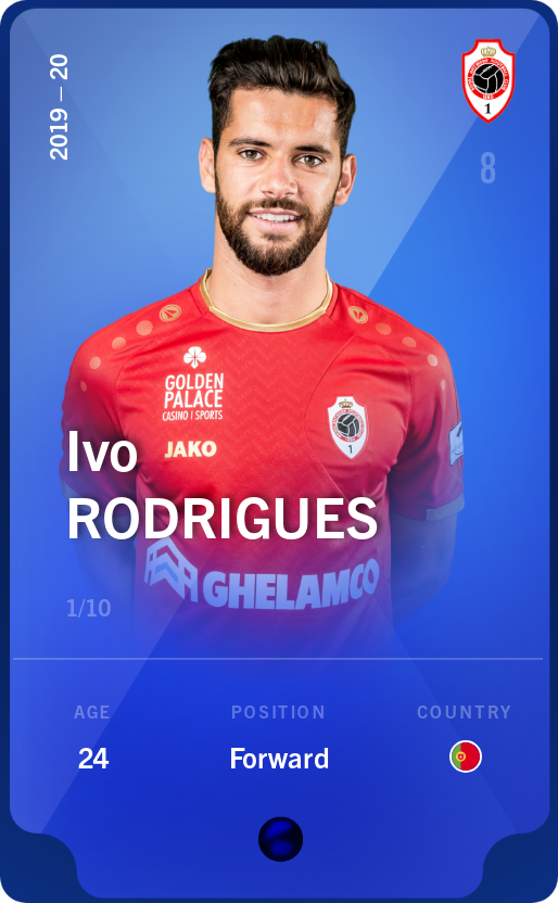 Sorare - Sorare Official - Ivo Rodrigues 2019-20 • Super Rare 1/10 - NFT # 87326725962406348959823900002778198807543851927396236065126500564476338279980