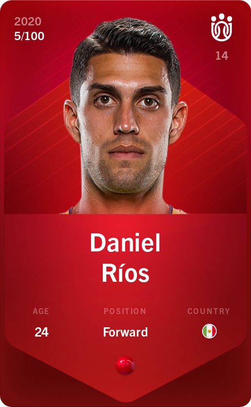 Sorare - Sorare Official - Daniel Ríos 2020-21 • Rare 5/100 - NFT # 65103121424041261709680210201456665453993799806256294548162631051702726939586