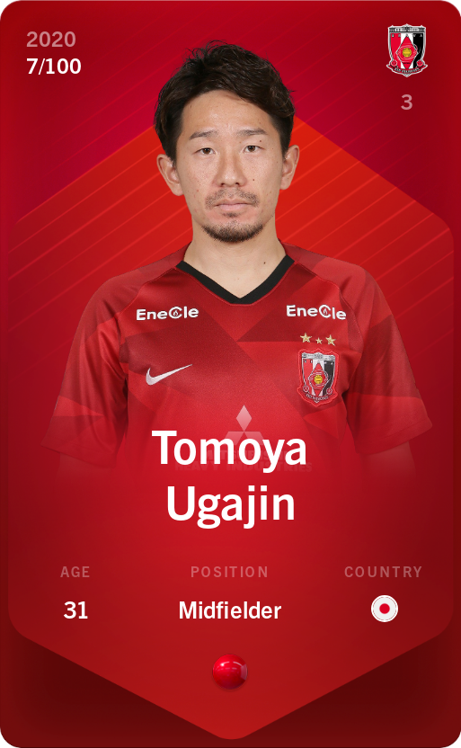 Sorare - Sorare Official - Tomoya Ugajin 2020-21 • Rare 7/100 - NFT # 17988050140476026626311311349167842438138191853264438524299598111042177275848