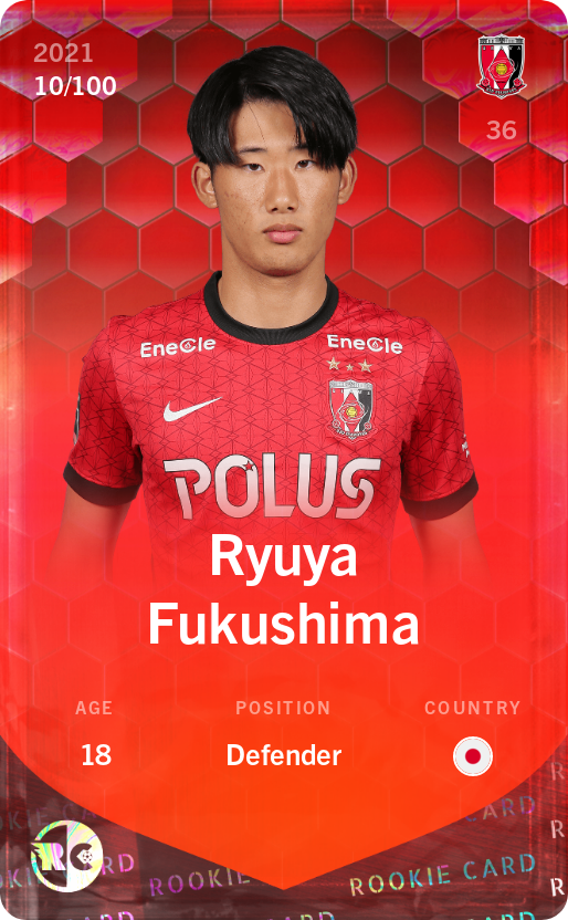Sorare - Sorare Official - Ryuya Fukushima 2021-22 • Rare 10/100 - NFT # 8965329215394410711763765483163309769877904203202182811419049060931231465682