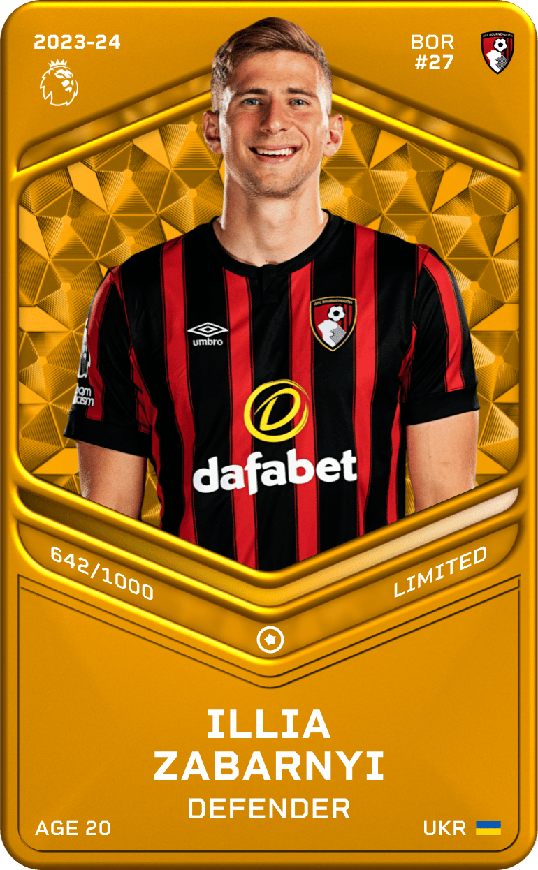 Illia Zabarnyi 2023-24 • Limited 642/1000