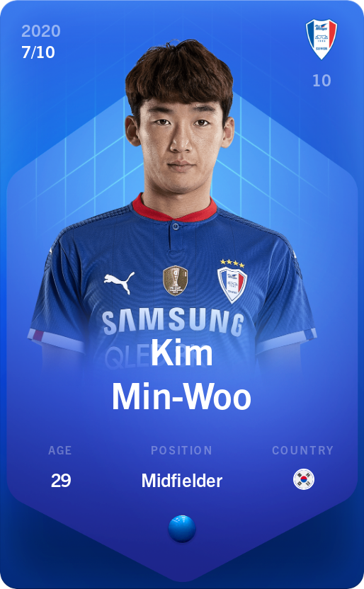 Sorare - Sorare Official - Kim Min-Woo 2020-21 • Super Rare 7/10 - NFT # 109184186889684459571511557623457106157973759194989870164637457752409352182902