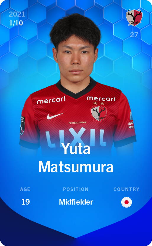 Sorare - Sorare Official - Yuta Matsumura 2021-22 • Super Rare 1/10 - NFT # 3657584787421690098307763633140742429736946234904558189285034313222527688257