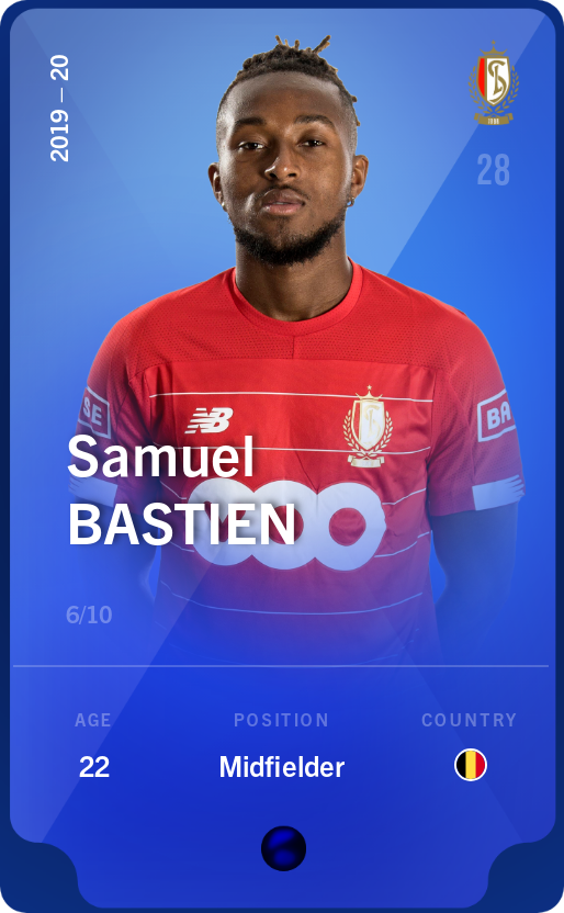 Sorare - Sorare Official - Samuel Bastien 2019-20 • Super Rare 6/10 - NFT # 50507714605253044258231962271483269963060619792618355225386484037129548547723