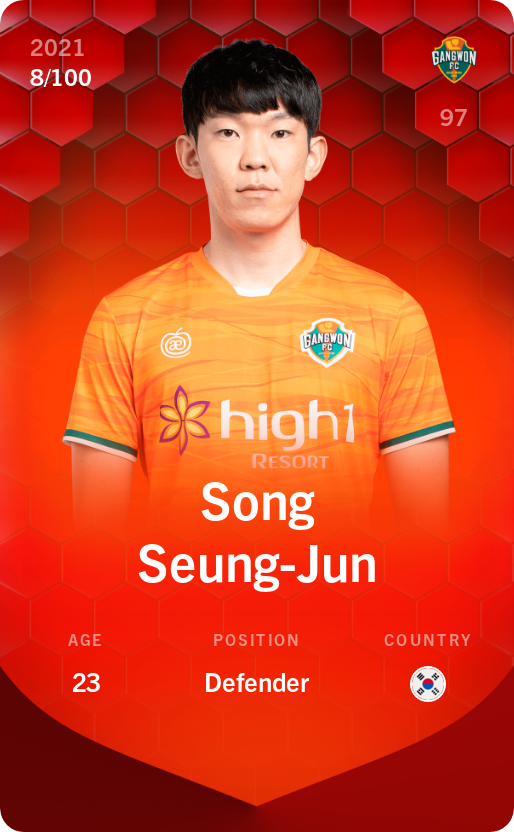 Sorare - Sorare Official - Song Seung-Jun 2021-22 • Rare 8/100 - NFT # 57203489826411753492961844392558283465709110580643586579648235606588612163494