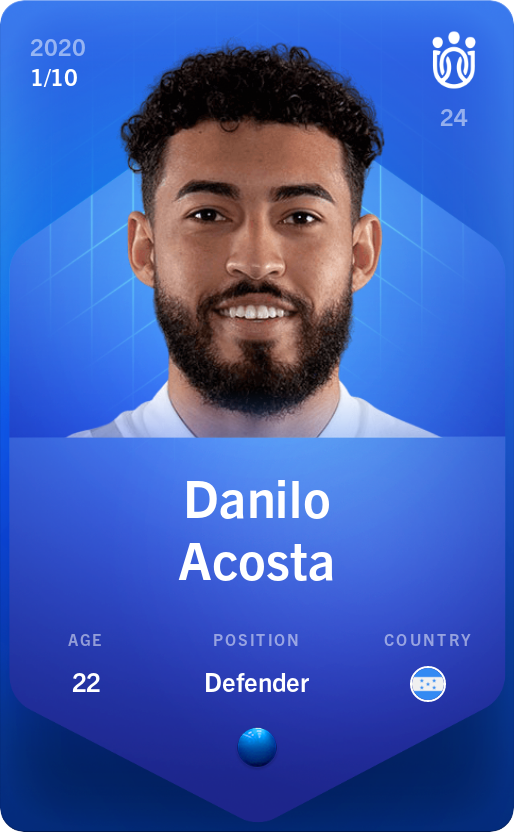 Sorare - Sorare Official - Danilo Acosta 2020-21 • Super Rare 1/10 - NFT # 77653348257178847796989787354017507886804013744428378900070721357663523871337