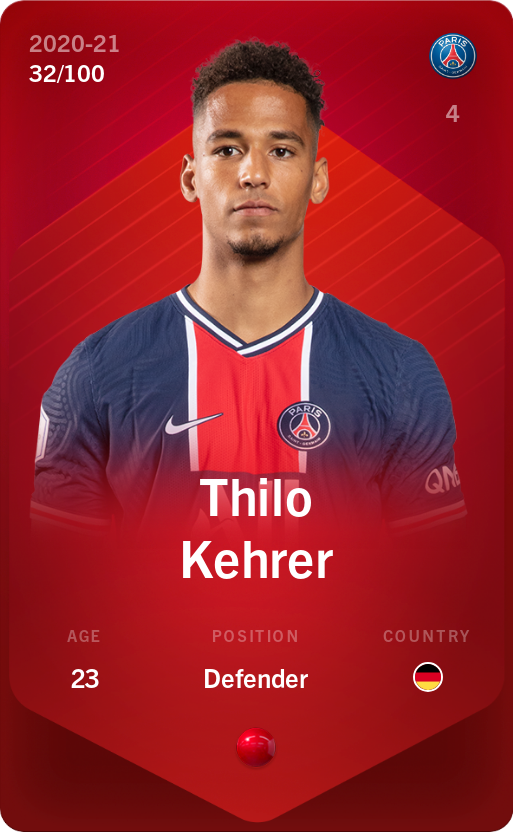 Sorare - Sorare Official - Thilo Kehrer 2020-21 • Rare 32/100 - NFT # 101605194649104620264756014771916134841245421846426894909266345330242806367269