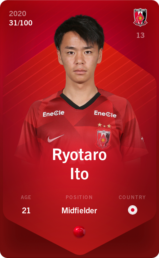 Sorare - Sorare Official - Ryotaro Ito 2020-21 • Rare 31/100 - NFT # 96098697585245409692994601452634783786245441316038488654823515880961570214620