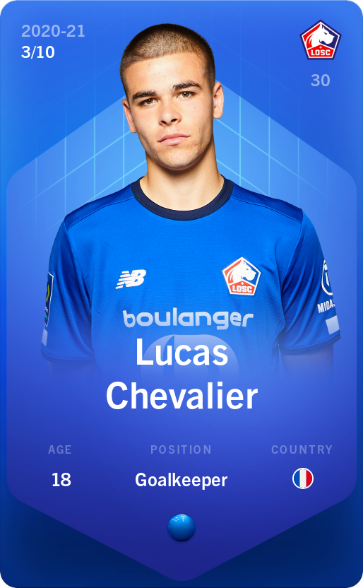 Sorare - Sorare Official - Lucas Chevalier 2020-21 • Super Rare 3/10 - NFT # 110521950684597986263881866744144801811933257800194269451850174659679529610033