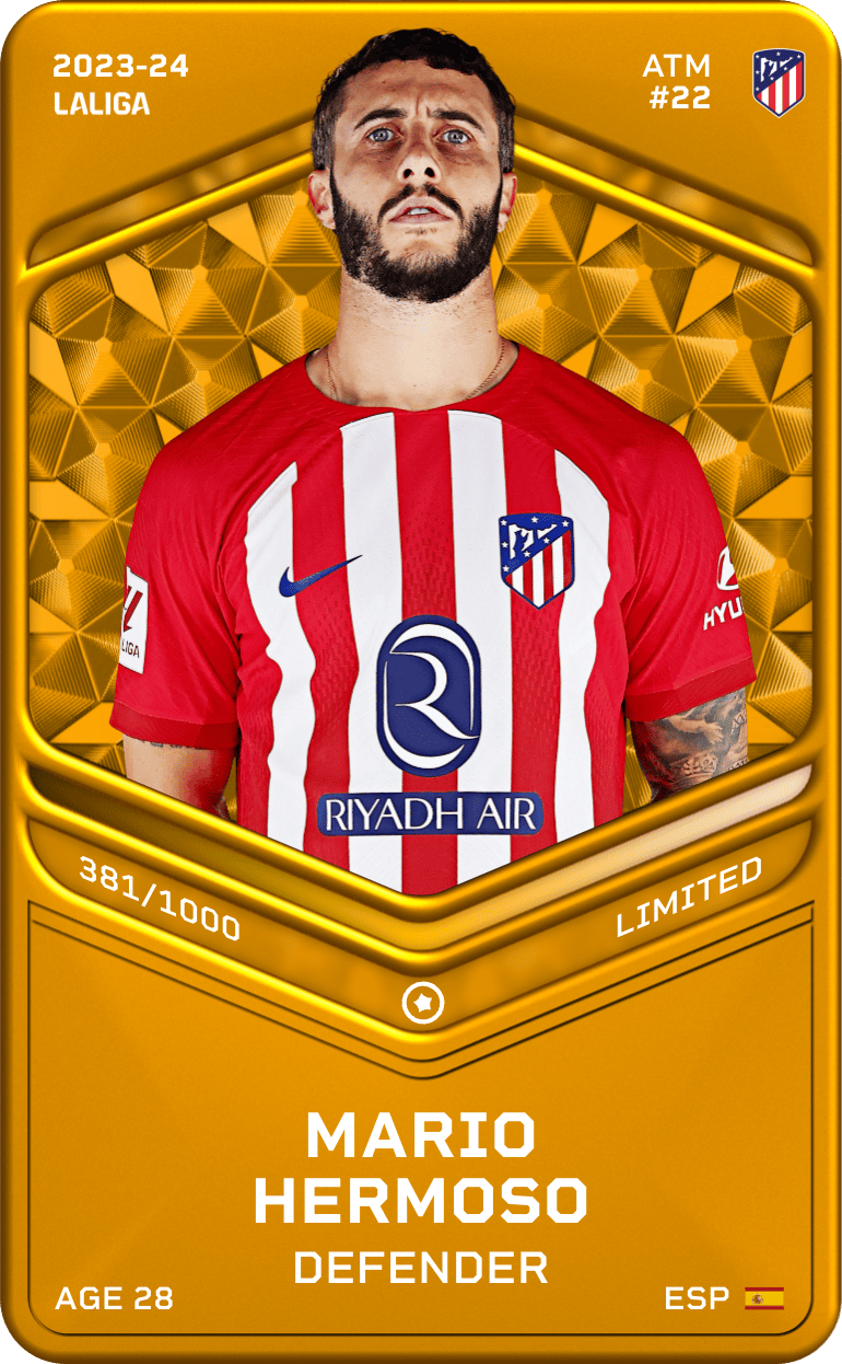 Mario Hermoso 2023-24 • Limited 381/1000