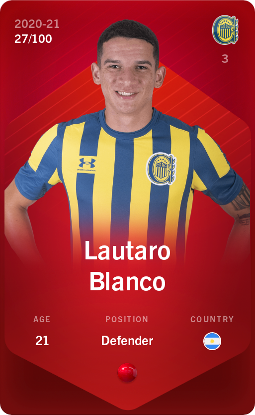 Sorare - Sorare Official - Lautaro Blanco 2020-21 • Rare 27/100 - NFT # 84266865310209675681456533293600259658396751685815122557511263255656432562339