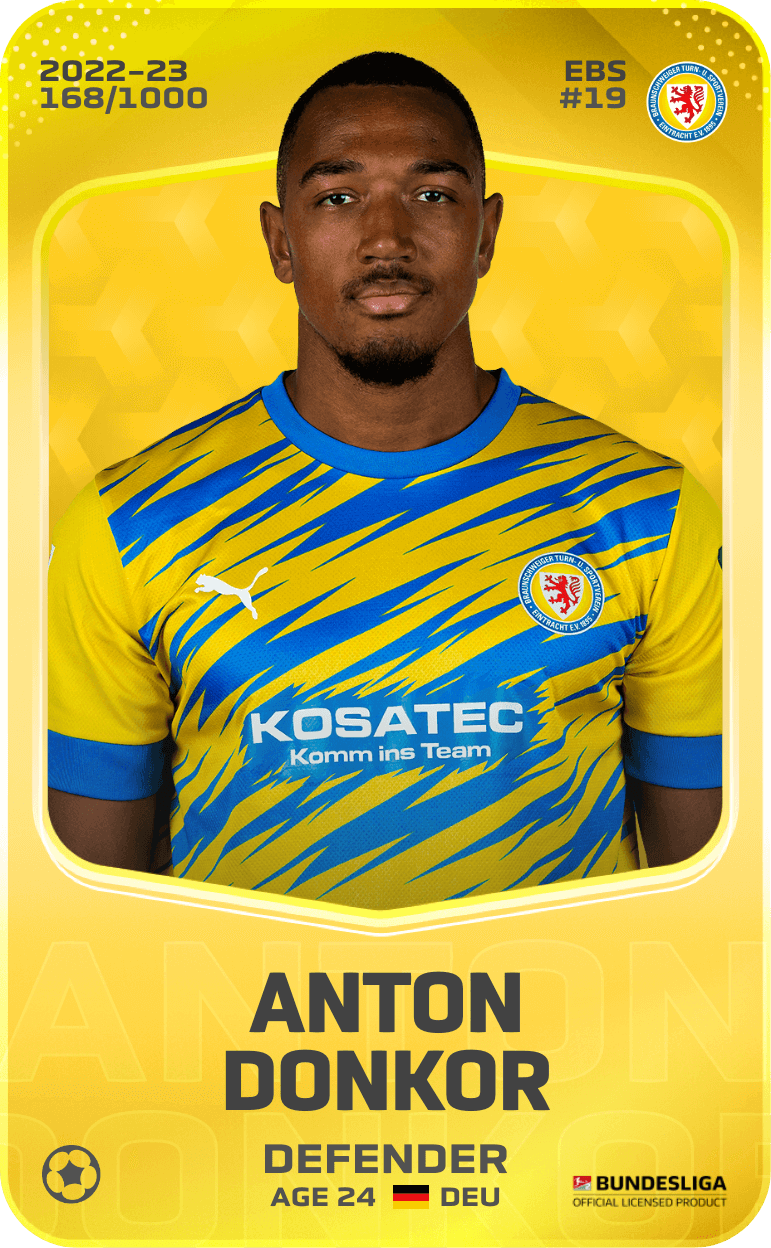Anton Donkor 2022-23 • Limited 168/1000