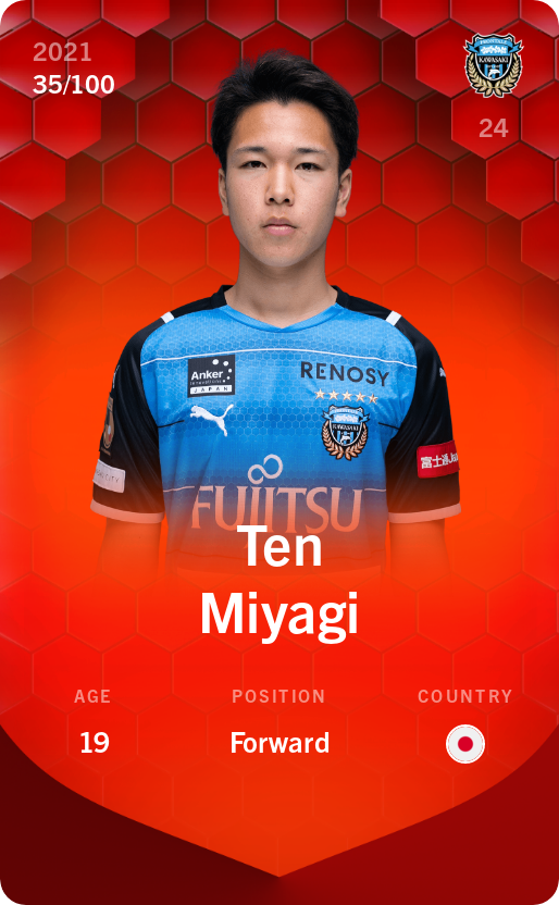 Sorare - Sorare Official - Ten Miyagi 2021-22 • Rare 35/100 - NFT # 98285498923045384589215056189434980077177024975095244195298475109638198872633