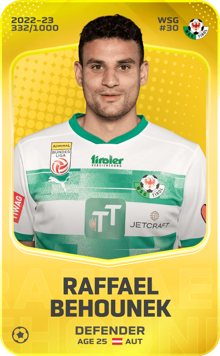 Raffael Behounek 2022-23 • Limited 332/1000