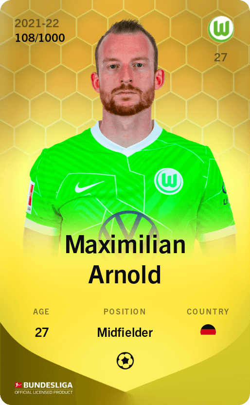 Maximilian Arnold 2021-22 • Limited 108/1000