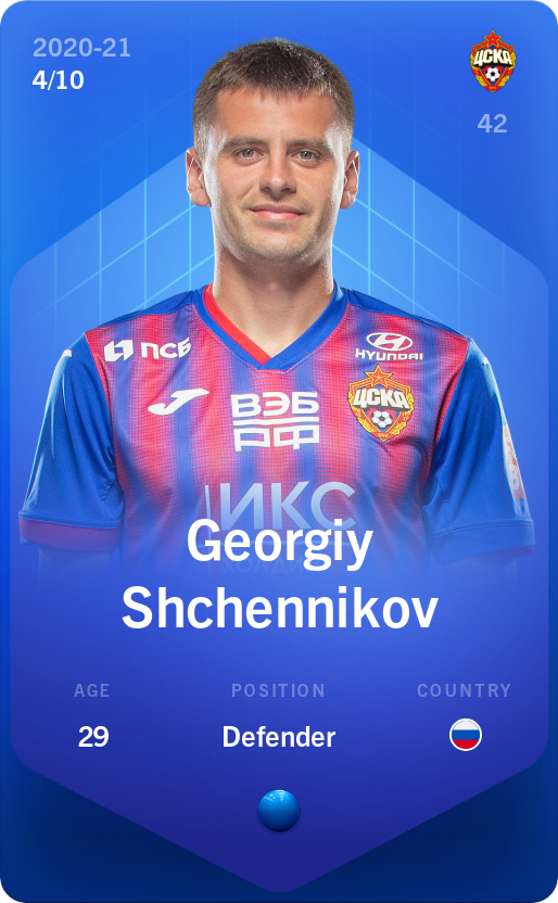 Sorare - Sorare Official - Georgiy Shchennikov 2020-21 • Super Rare 4/10 - NFT # 96818005598569299622673784530658981143283511337528637952966517445555695955333