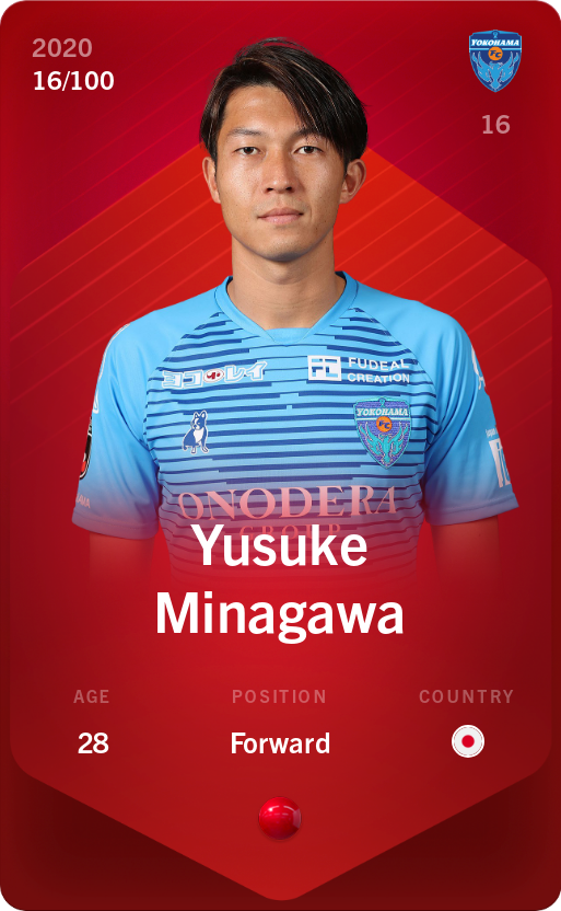 Sorare - Sorare Official - Yusuke Minagawa 2020-21 • Rare 16/100 - NFT # 12134170539290256035530517201228815584873999564426433298113728581799452368462