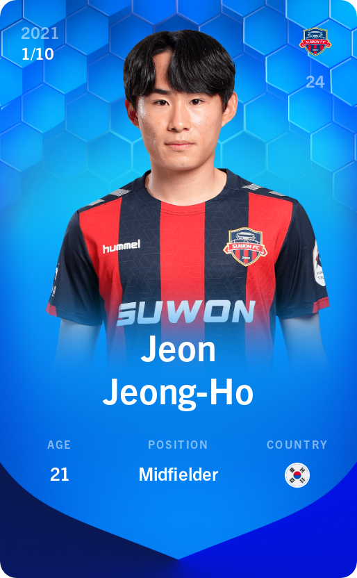 Sorare - Sorare Official - Jeon Jeong-Ho 2021-22 • Super Rare 1/10 - NFT # 60853190828789758464520139547771006024029274302484628114224755976304146451221