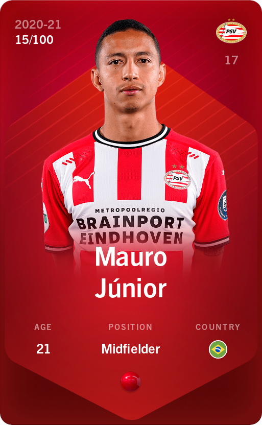 Sorare - Sorare Official - Mauro Júnior 2020-21 • Rare 15/100 - NFT # 66881202410689043962554031957711954067789175353334808061451201279330400192807